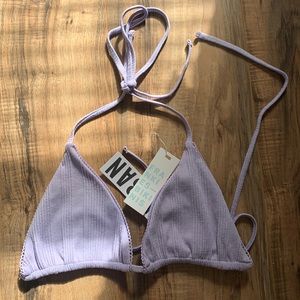 Lavender Frankie’s Bikinis Triangle Bikini Top